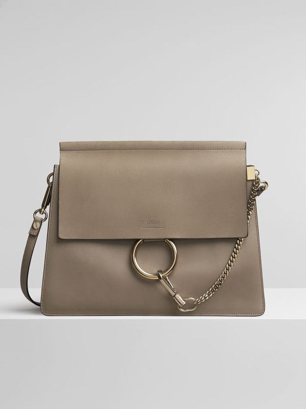 Chloé Bandolera Mujer Faye Gris Suede Cowhide TSCJ80742